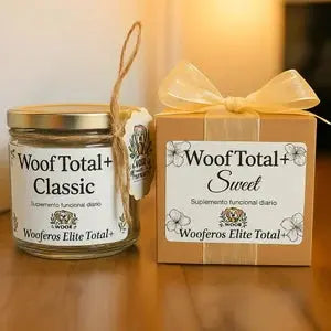 Woof Total+ – Suplemento funcional diario en formato bocado. Classic, Sweet y Senior